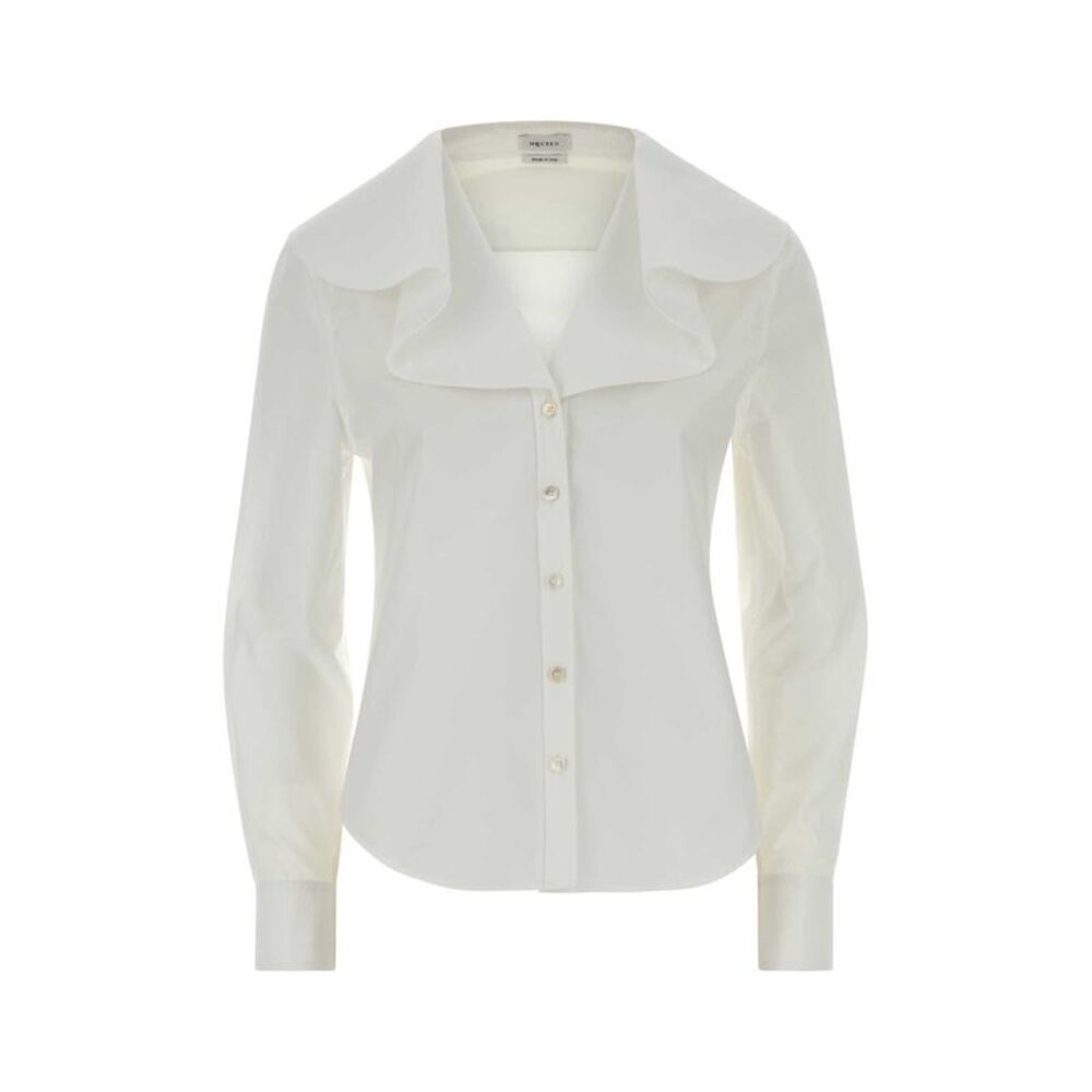 Alexander Mcqueen Women White Poplin Shirt